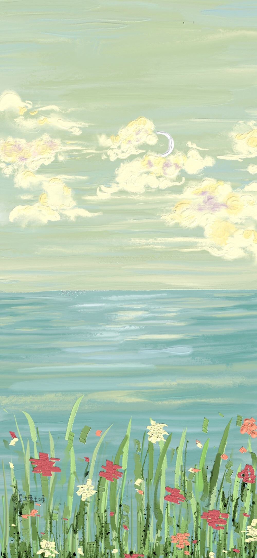 油画风壁纸 桌面上的艺术花园