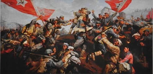 血与火的交汇 油画《三大主力会师》中的历史与艺术